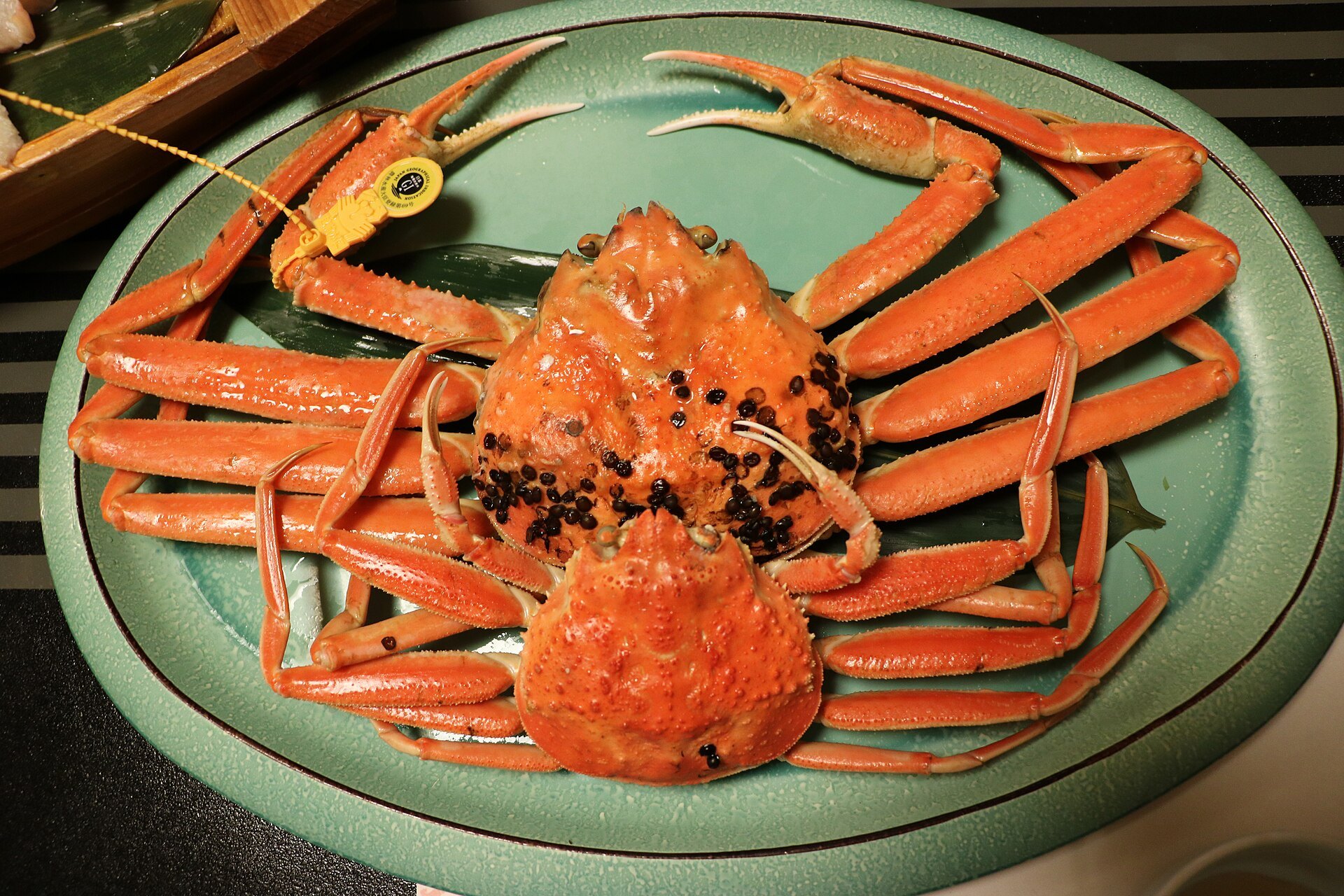冬季越前蟹的蟹腿与蟹壳特写