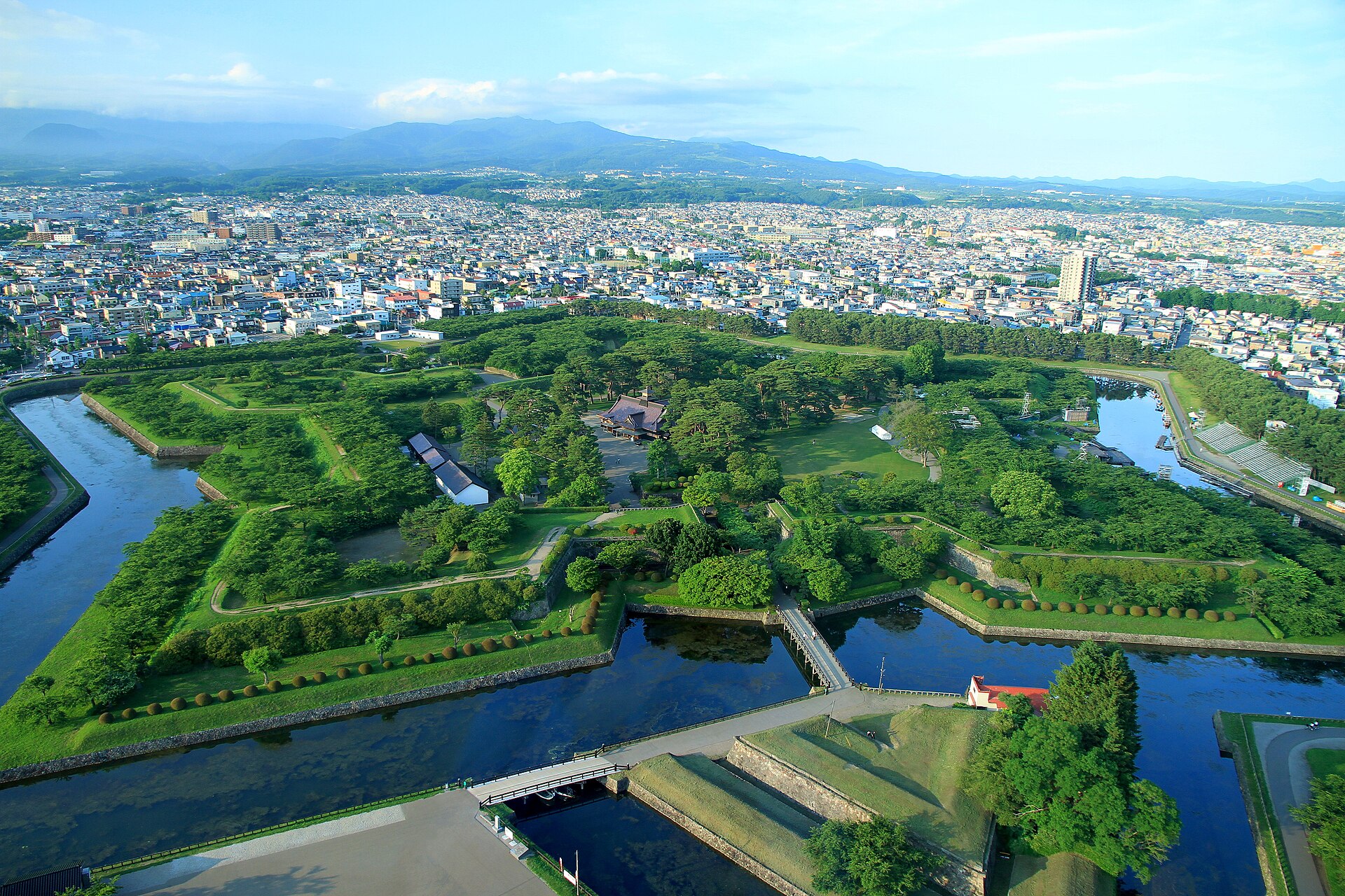 Panoramic view of the Goryokaku fortification in Hakodate